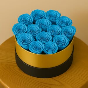 le round medium gold blue