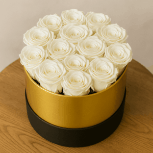 le round medium gold white