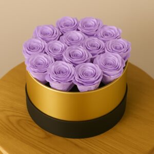 le round medium gold purple